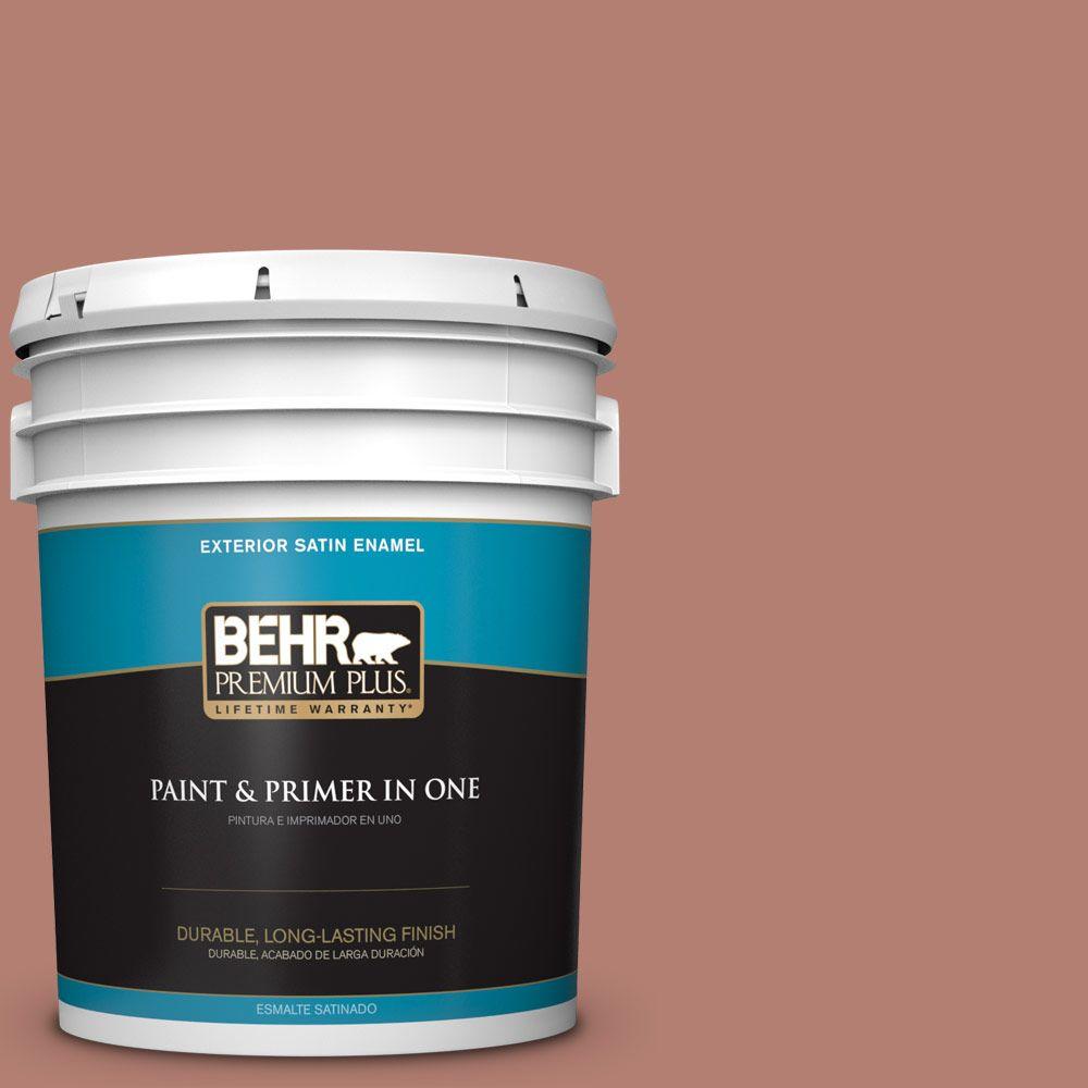 BEHR Premium Plus 5gal. ICC102 Copper Pot Satin Enamel Exterior Paint940005 The Home Depot