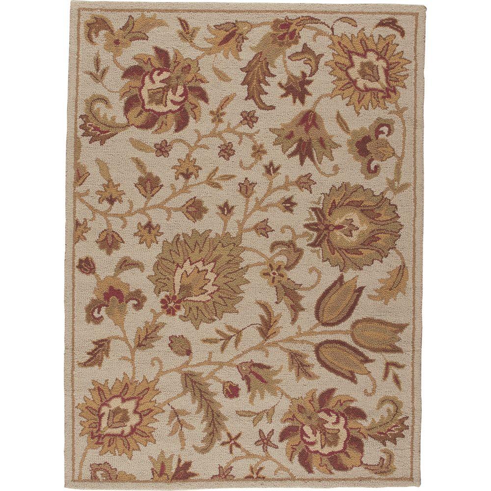 Nourison Crochet Ivory 5 ft. x 7 ft. Wool Area Rug122865 The Home Depot