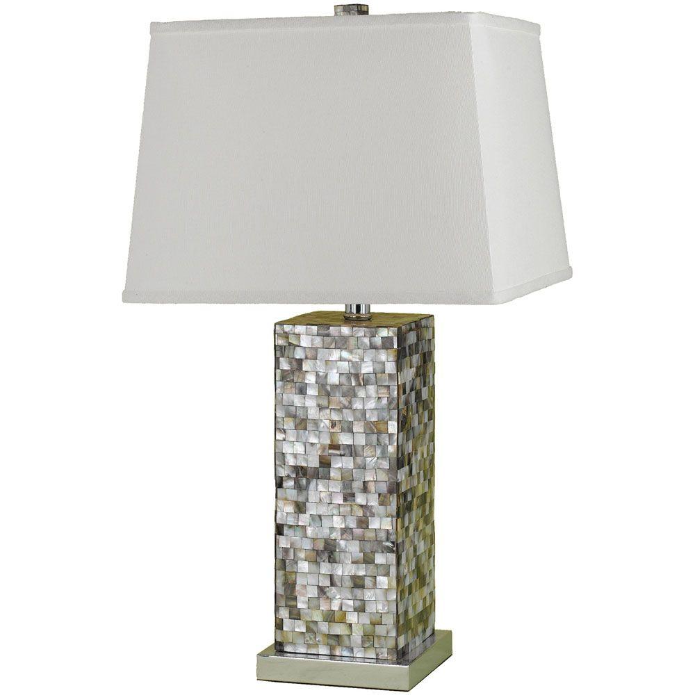 Af Lighting 6671 Mosaic 27 In Chrome Table Lamp Tl The Home Af Lighting 6671 Mosaic 27 In Chrome Table Lamp
