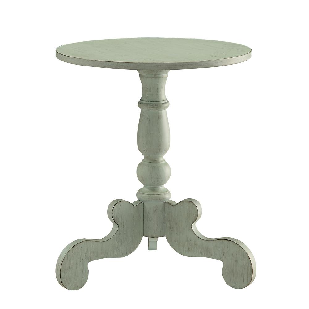 Acme Furniture Freida Antique Green Side Table 82904 The Home Depot Acme Furniture