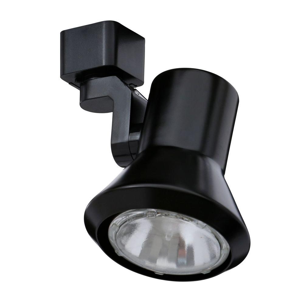 Black Track Lighting The Home Depot 50 Watt Flare Black Track Lighting