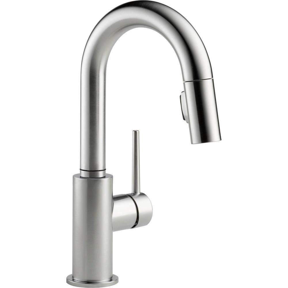 Delta Trinsic Single Handle Pull Down Sprayer Bar Faucet With