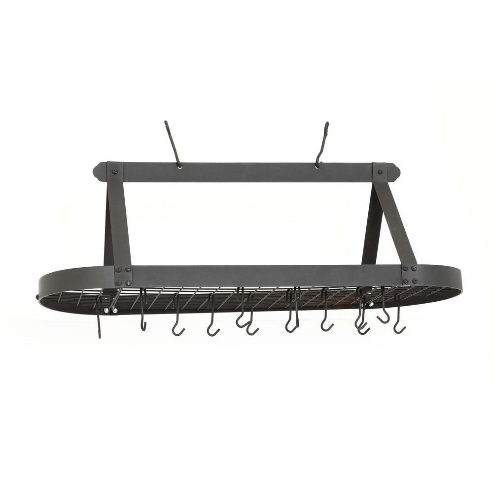 4 Foot Long Aga Inspired Stainless Steel Pot Rack and Pan Rack