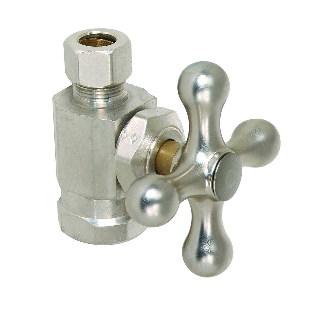 Brasscraft 12 In Fip Inlet X 38 In Od Comp Outlet Multi Turn Straight Valve With Cross 8161