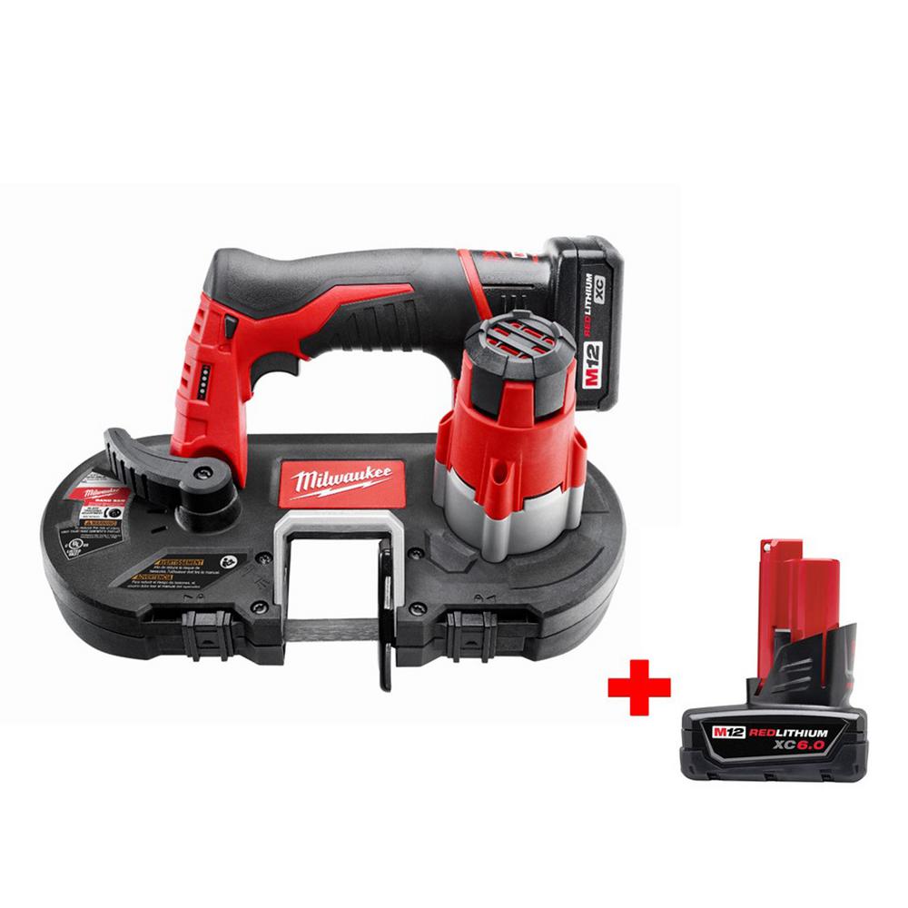 Milwaukee M12 12-Volt Lithium-Ion Cordless Sub-Compact Band Saw XC Kit ...