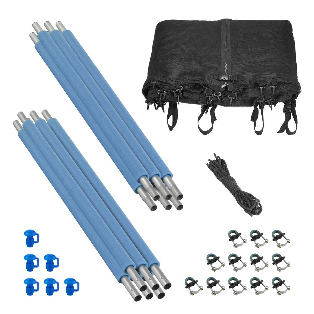 Upper Bounce Trampoline Enclosure Set to Fits 15 ft. Round Frames, for