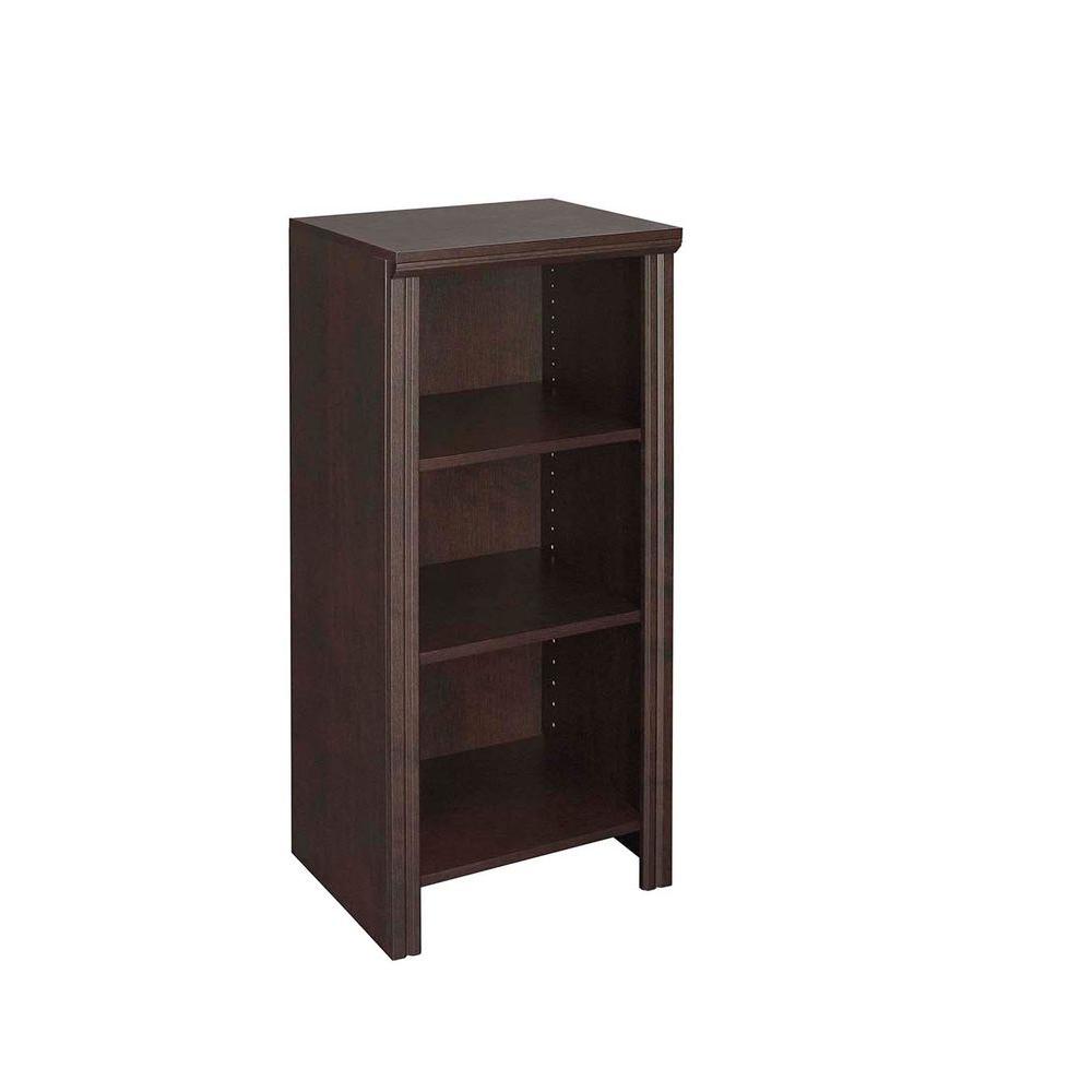 Shelf Boards Laminate Dark Brown Wood Shelving Storage Chocolate Laminate Narrow 4 Shelf Organizer