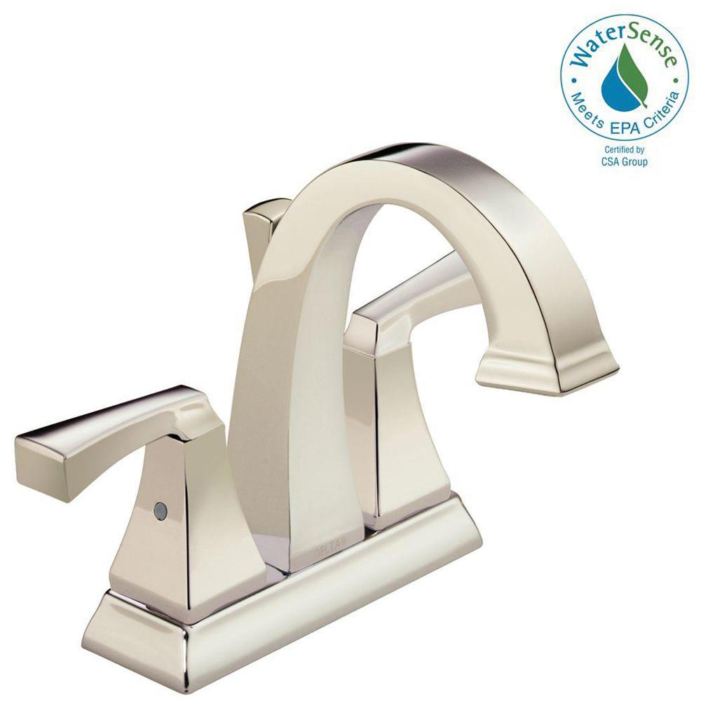Delta Dryden 4 In Centerset 2 Handle Bathroom Faucet With Metal Delta Dryden 4 In Centerset 2 Handle Bathroom Faucet With Metal Drain Embly