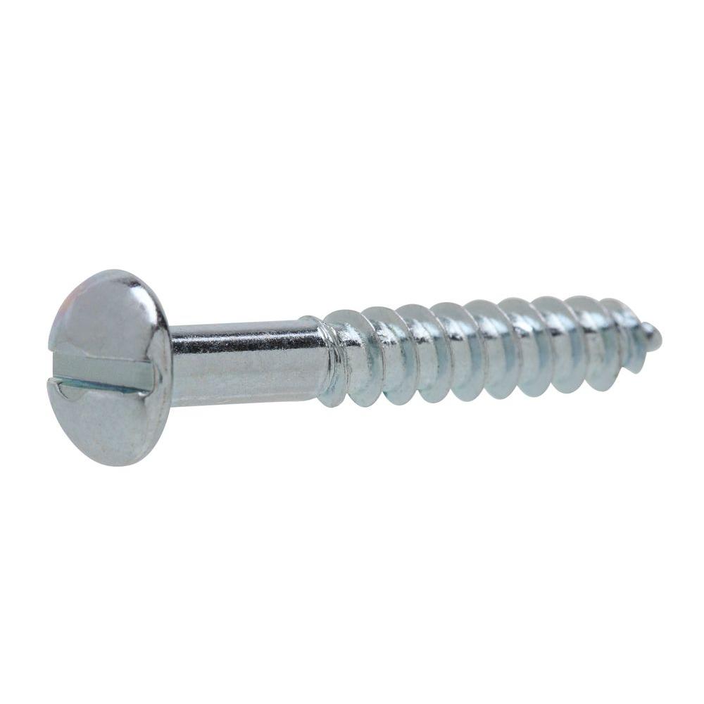 Everbilt 8 x 1/2 in. ZincPlated RoundHead Combination Wood Screw (8