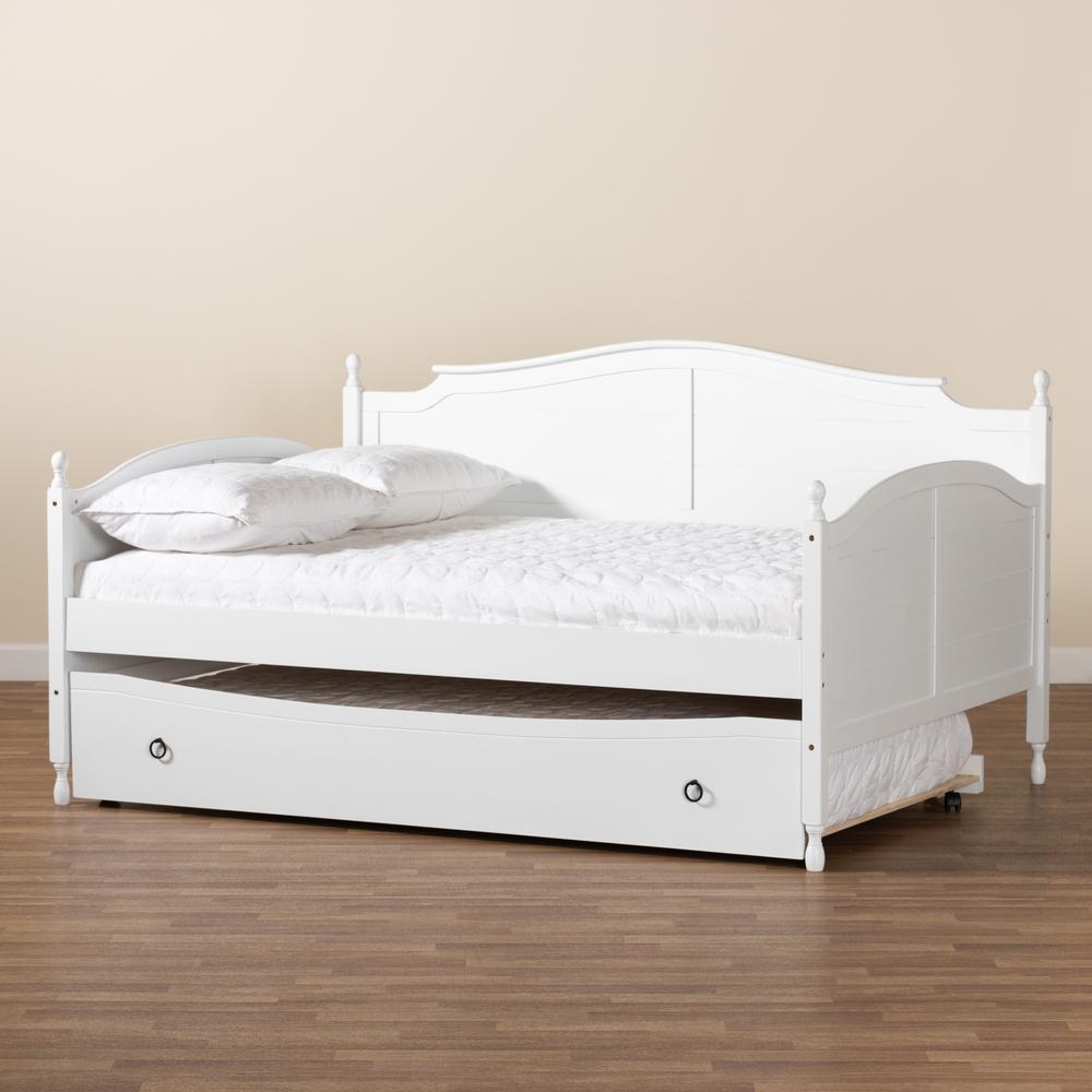 Baxton Studio Mara White Full Size Daybed 181 11171 Hd The Home Depot
