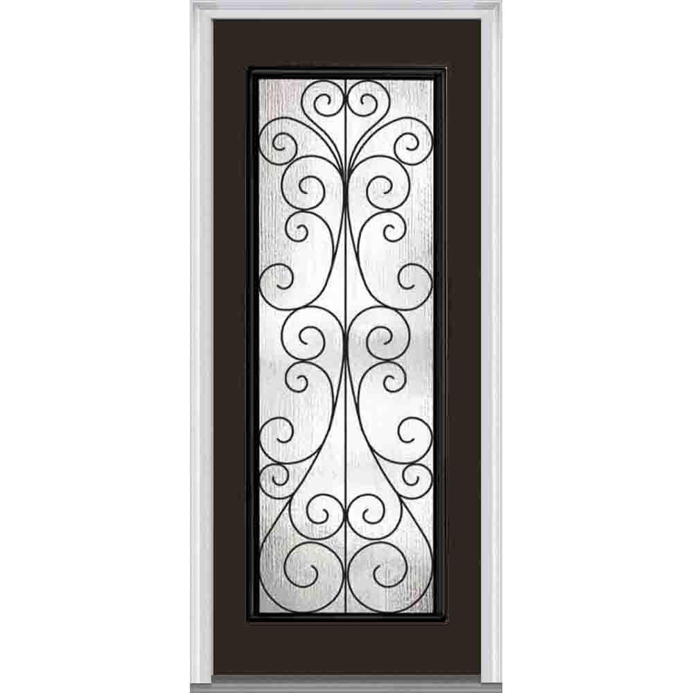 MMI Door 37.5 in. x 81.75 in. Camelia Decorative Glass Full Lite