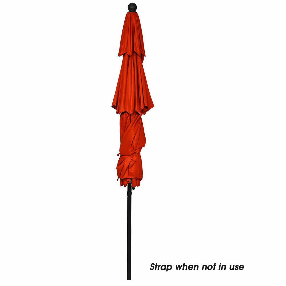 ruffled patio umbrella