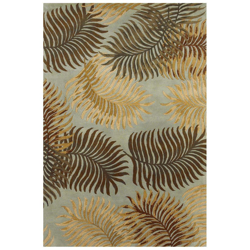 Kas Rugs Giant Fern Aqua 8 ft. x 10 ft. 6 in. Area RugHAV26128X106