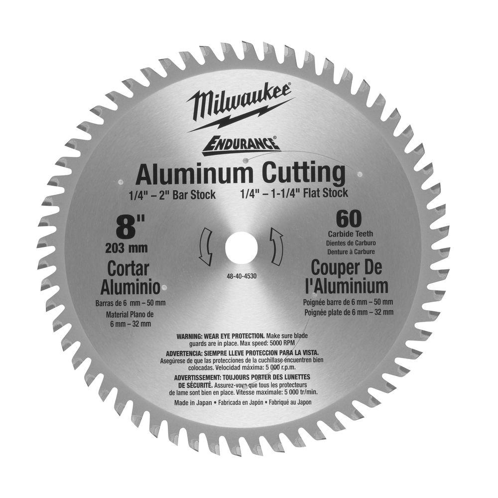 Milwaukee 8 In X 60 Carbide Teeth Aluminum Metal Cutting Circular
