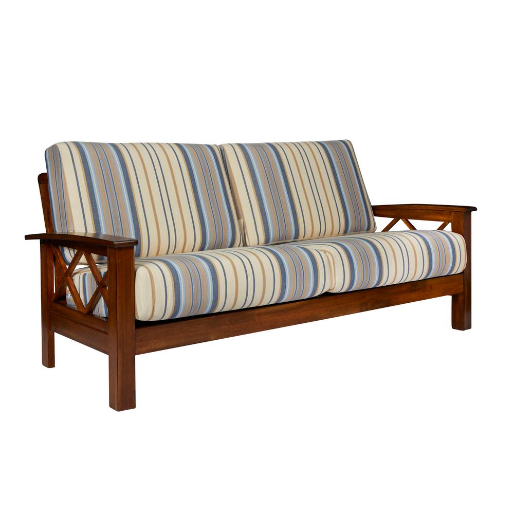 Exposed Wood Frame Sofa Baci Living Room