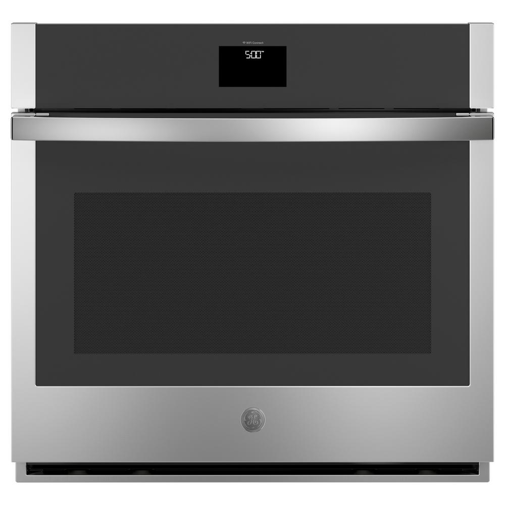 Ge 30 In 5 0 Cu Ft Smart Single Electric Wall Oven With Self