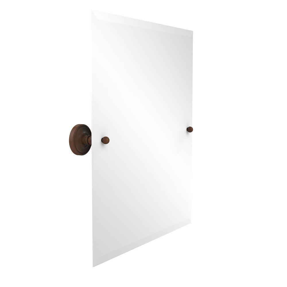Allied Brass WS-92-ABZ Frameless Rectangular Tilt Mirror with Beveled Edge Antique Bronze