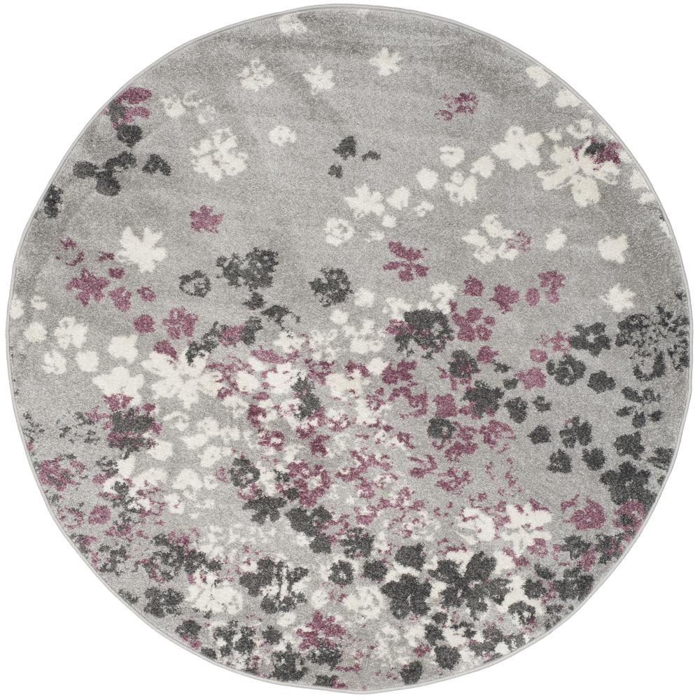 Safavieh Adirondack Light Gray Purple 8 Ft X Round Area Rug