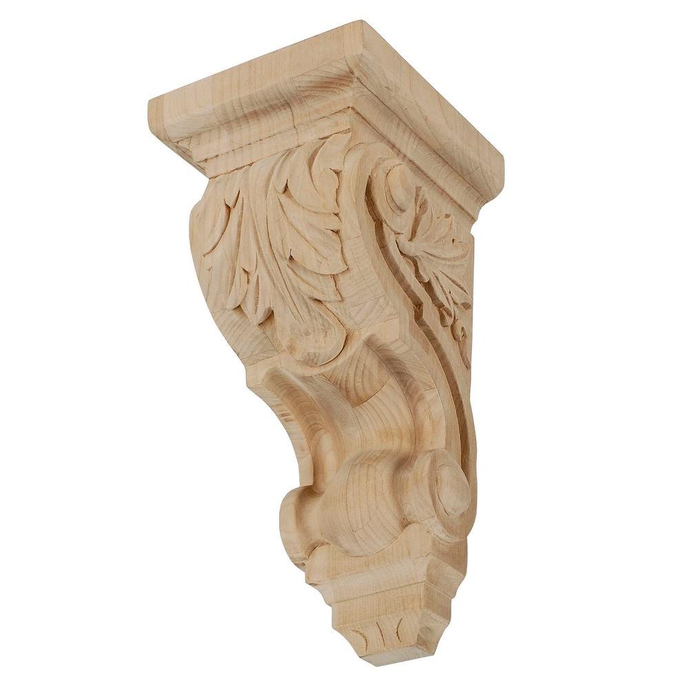 American Pro Decor 10 In X 4 3 4 In X 5 3 8 In Unfinished Small Hand   Alder Alnus American Pro Decor Corbels 5apd10541 64 1000 