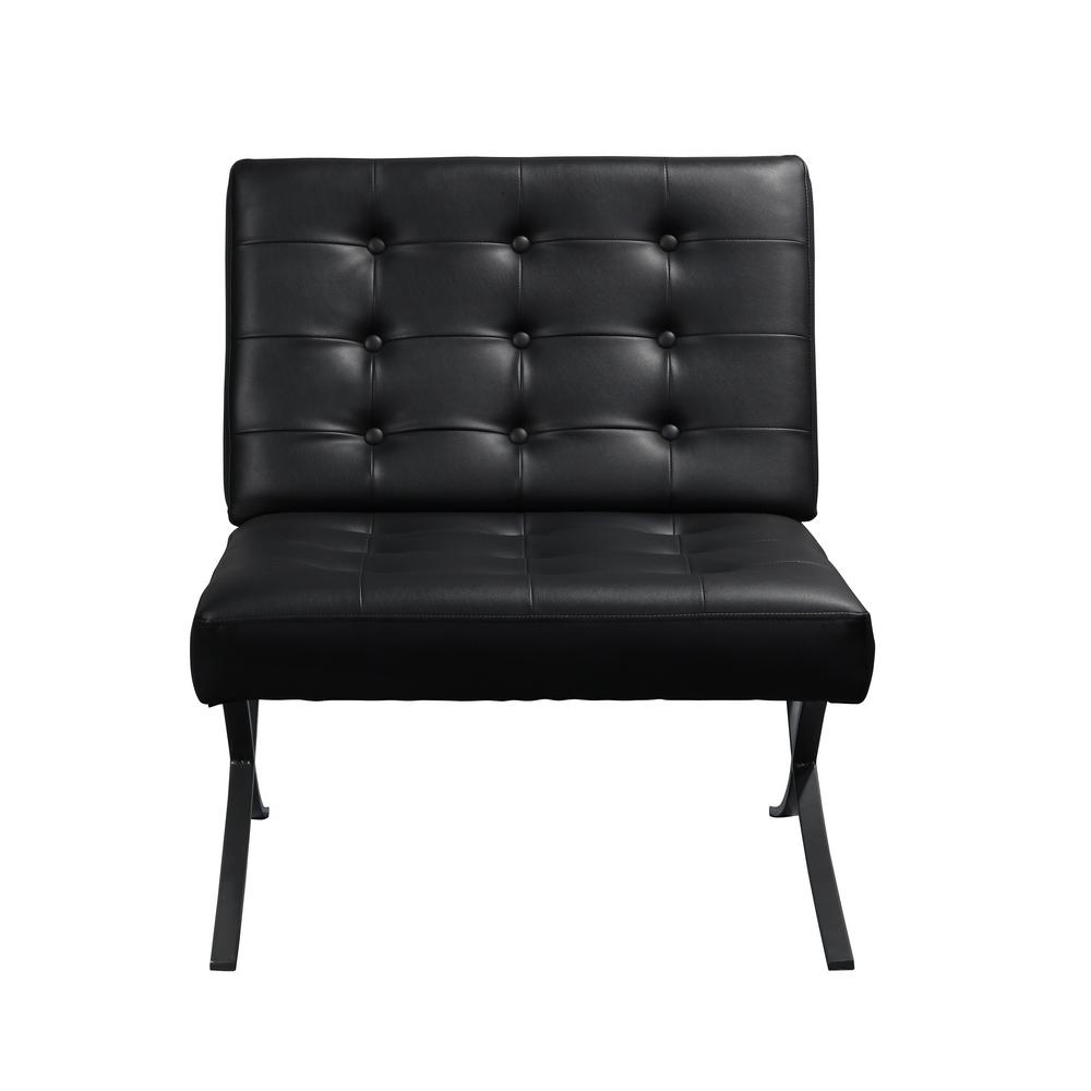 Relax A Lounger Perth Black Metal Powdered Coated and Bonded Leather Chair was $290.63 now $186.39 (36.0% off)