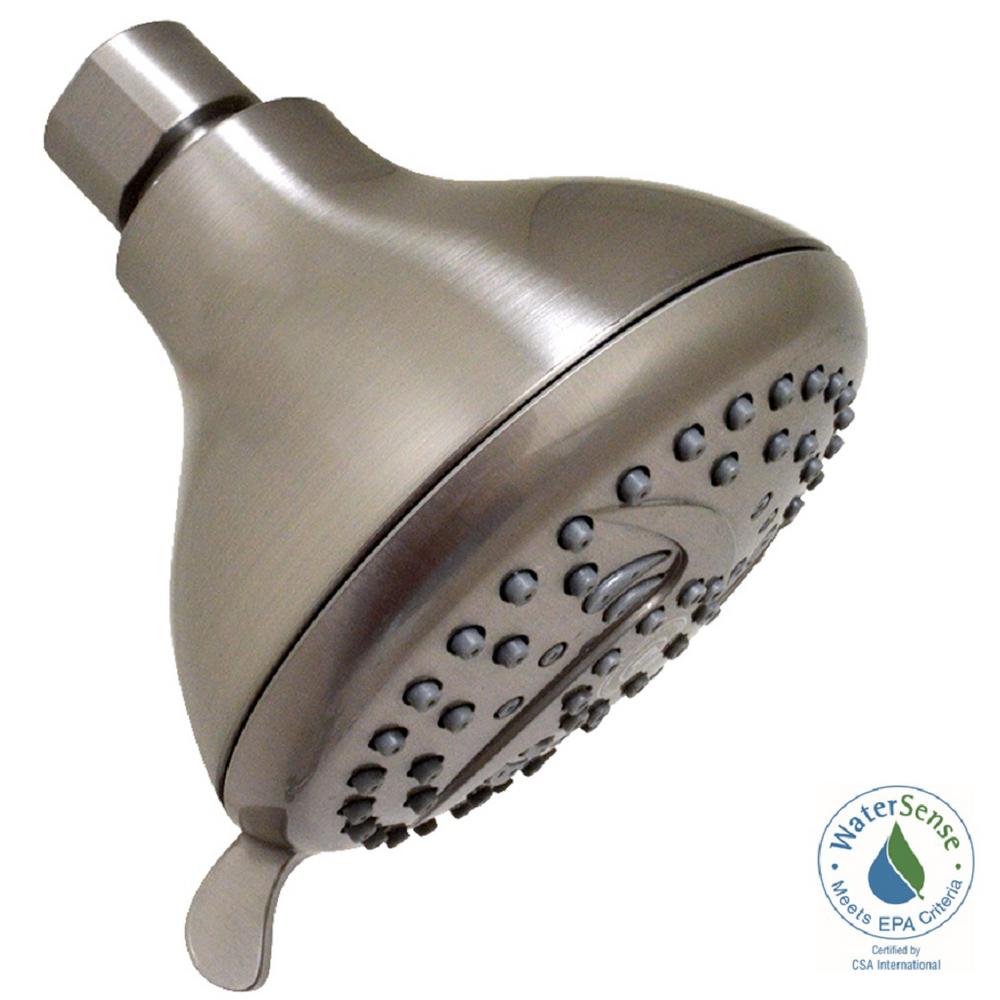 Niagara Conservation 5Spray 4 in. Single Wall Mount Low Flow Fixed Adjustable Shower Head in