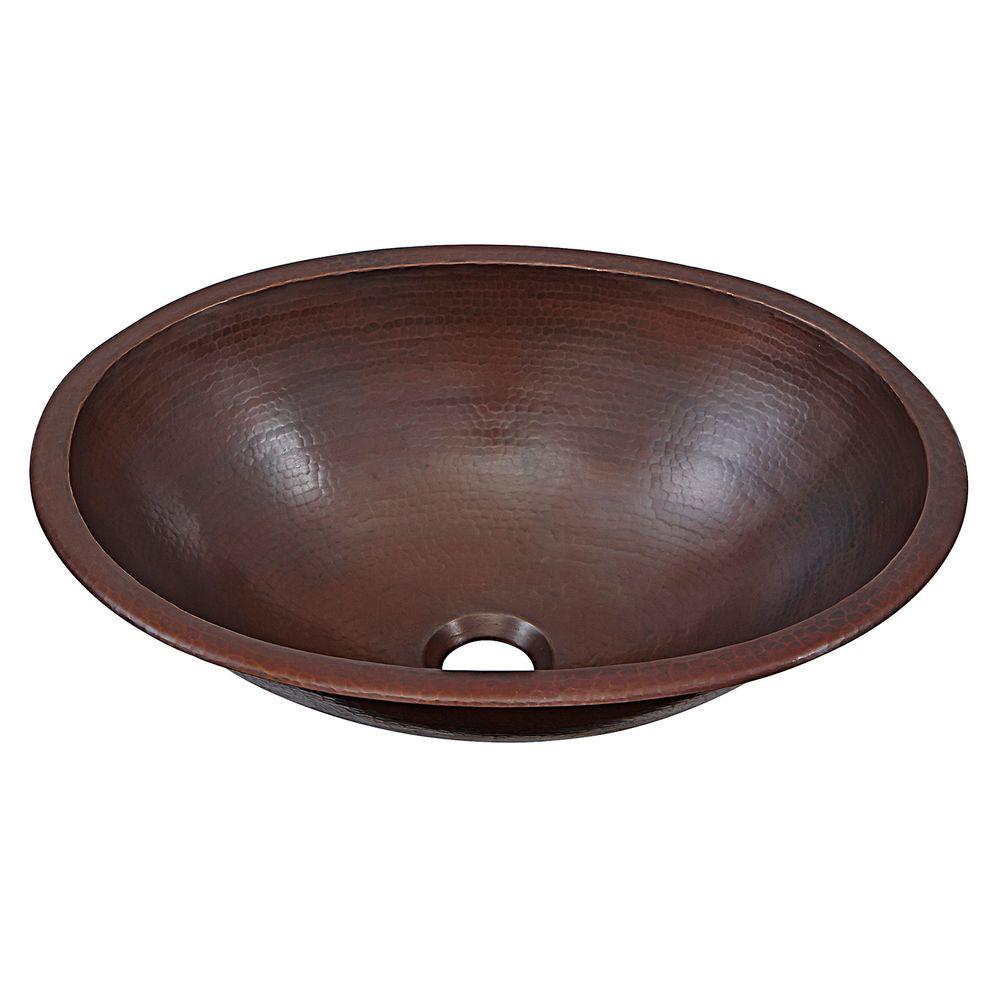 Copper Undermount Bathroom Sinks The Home Depot Undermount Handmade Pure Solid Copper Bathroom Sink In Aged