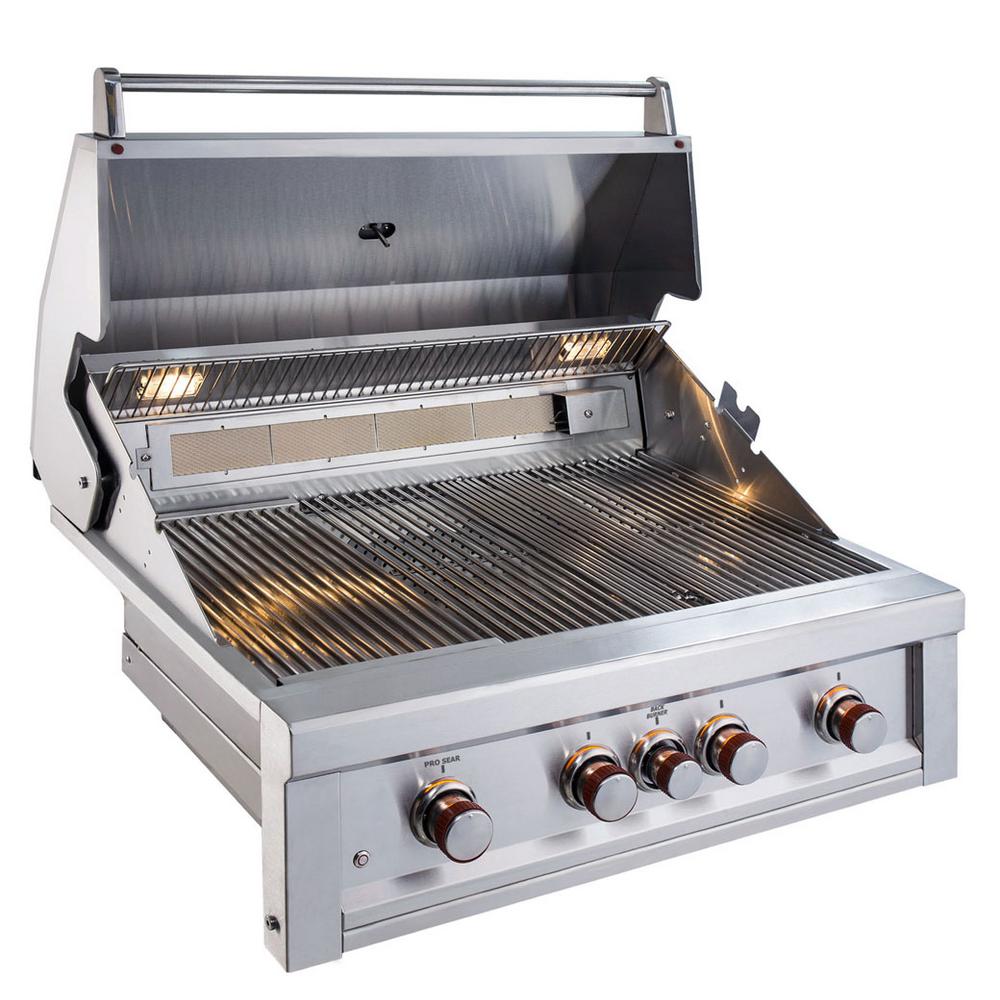 Sunstone Ruby 4 Burner Pro-Sear 36 in. Built-in Gas Grill Natural ...