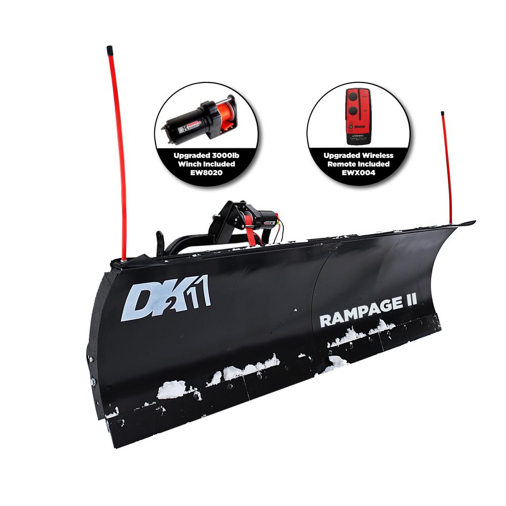 Detail K2 Rampage II 82 in. x 19 in. Snow Plow for Trucks and
