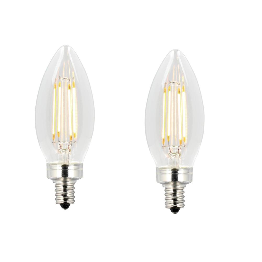 Westinghouse 60-Watt Equivalent B11 Dimmable 2700K Filament LED Light ...