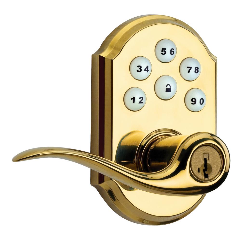 Kwikset Z Wave Smartcode Lifetime Polished Brass Electronic Tustin