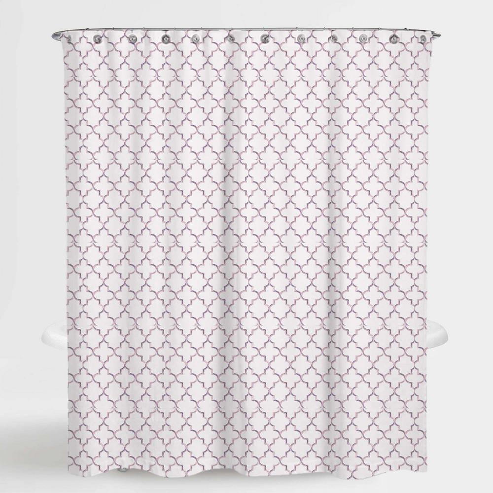 A1 Home Collections 72 In X 72 In Ogee Purple Elsa Water