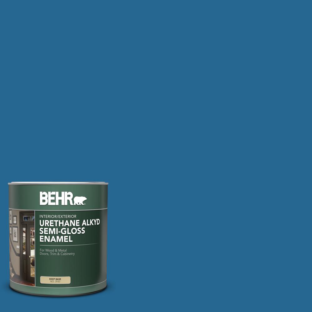 BEHR 1 qt. OSHA1 OSHA SAFETY BLUE SemiGloss Enamel Urethane Alkyd