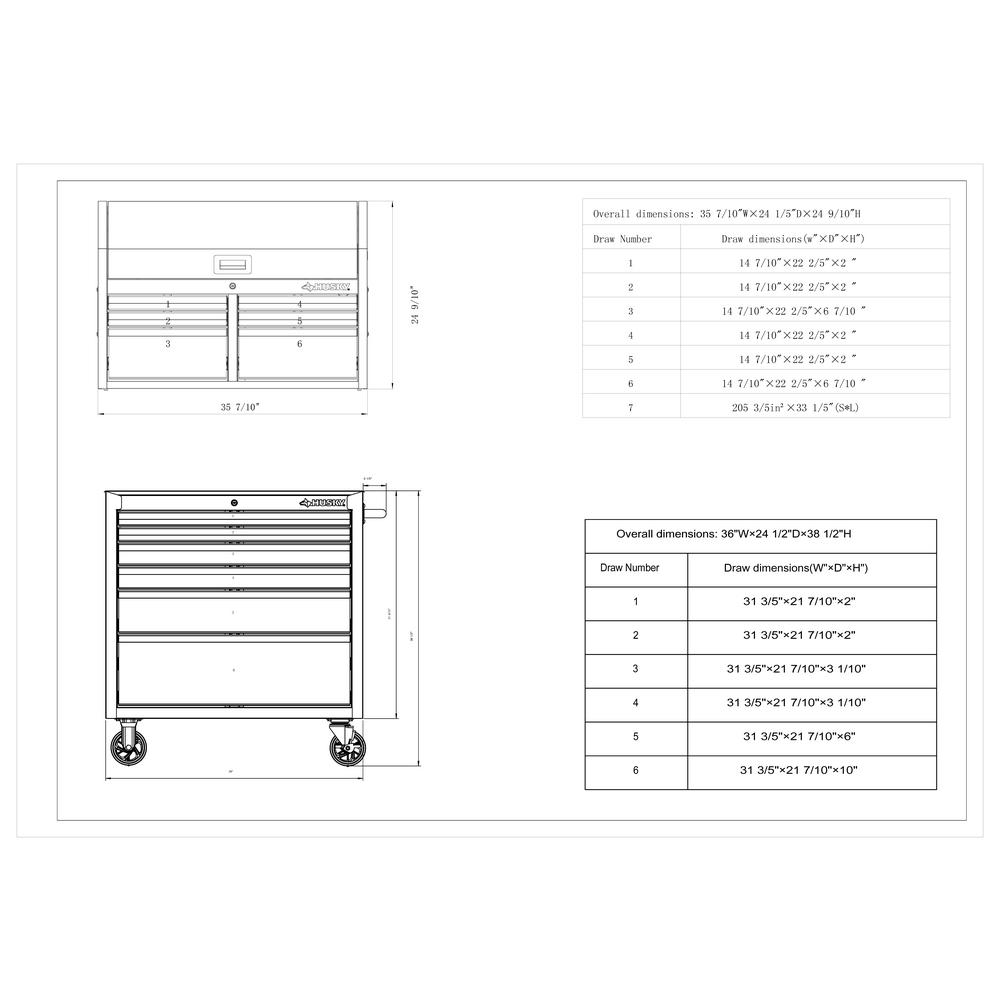 Husky 36 in. W x 24.5 in. D 12Drawer Tool Chest and Rolling