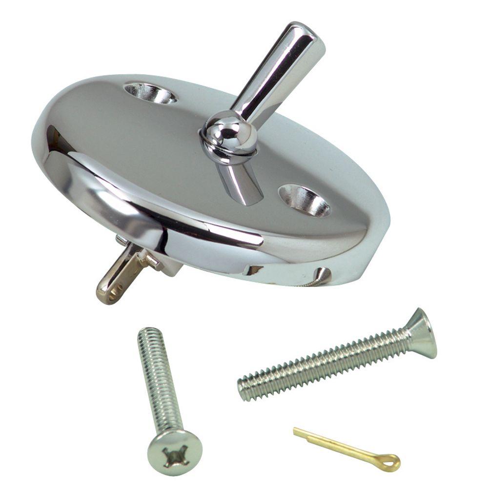 bathtub overflow plate with trip lever