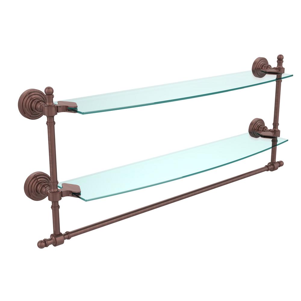 Allied Brass Retro Dot Collection 18 in. 2-Tiered Glass ...