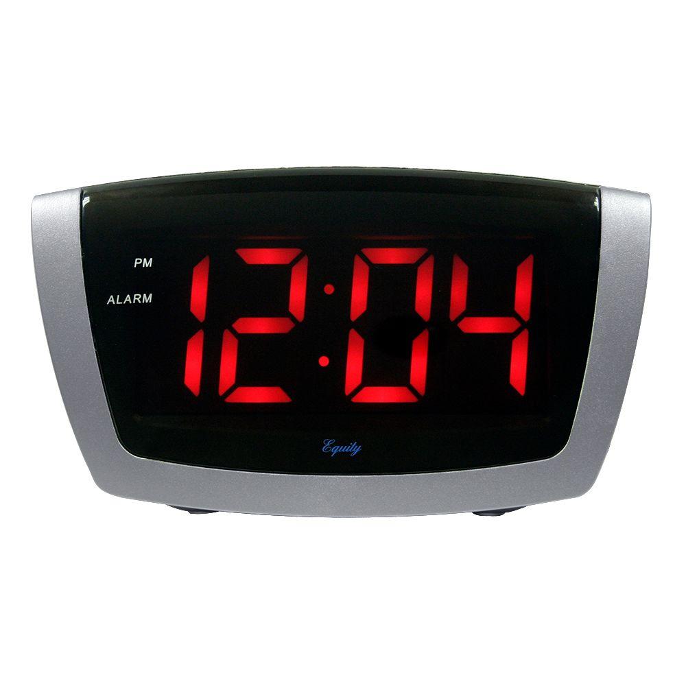 Equity by La Crosse 7.25 in. x 3.9 in. Red LED Alarm Clock with HI/LO