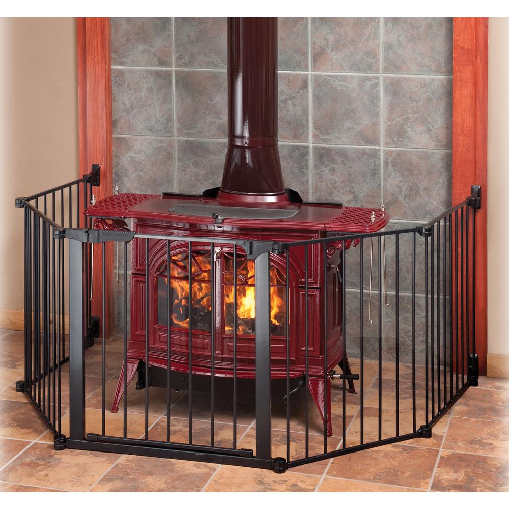 Kidco 29 5 In H Custom Fit Gate Auto Close Hearth Gate In Black