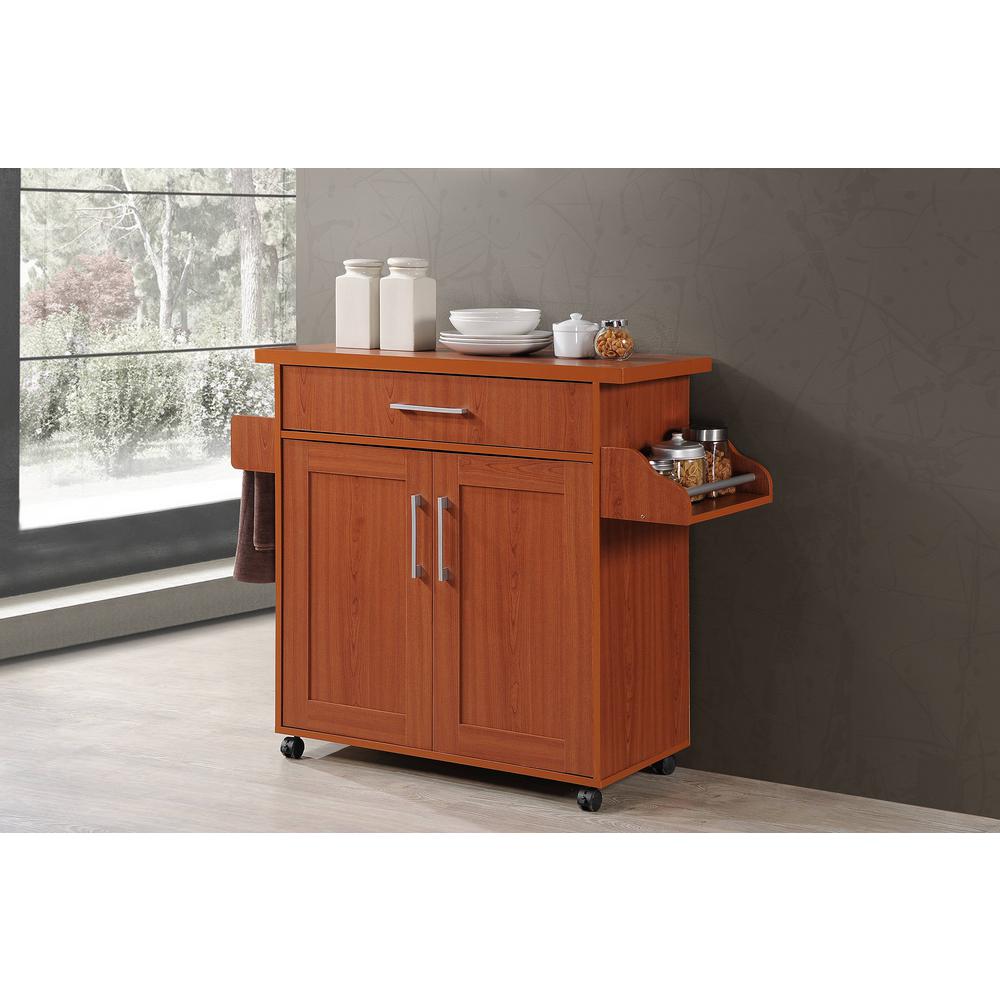 Hodedah Kitchen Island, Cherry