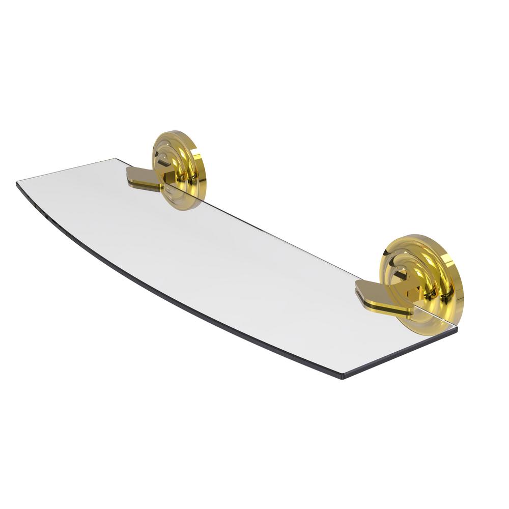 Allied Brass Que New 18 in. L x 3 in. H x 5 in. W Clear Glass Bathroom