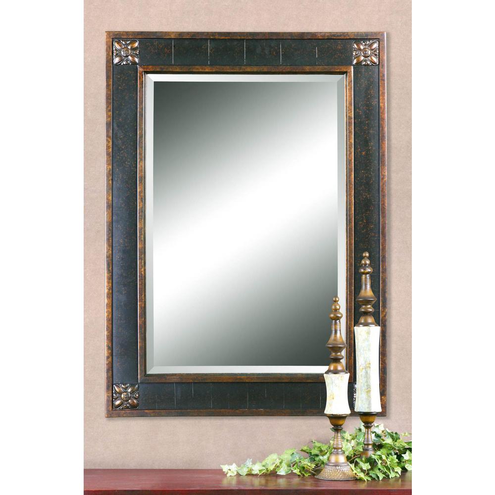 Global Direct 38 in. x 28 in. Black Framed Mirror14156 B The Home Depot