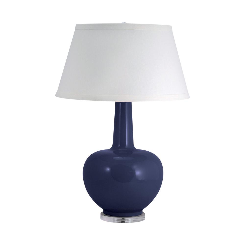 Titan Lighting 31 In Navy Blue Porcelain Table Lamp Tn 891522 The Navy Blue Porcelain Table Lamp