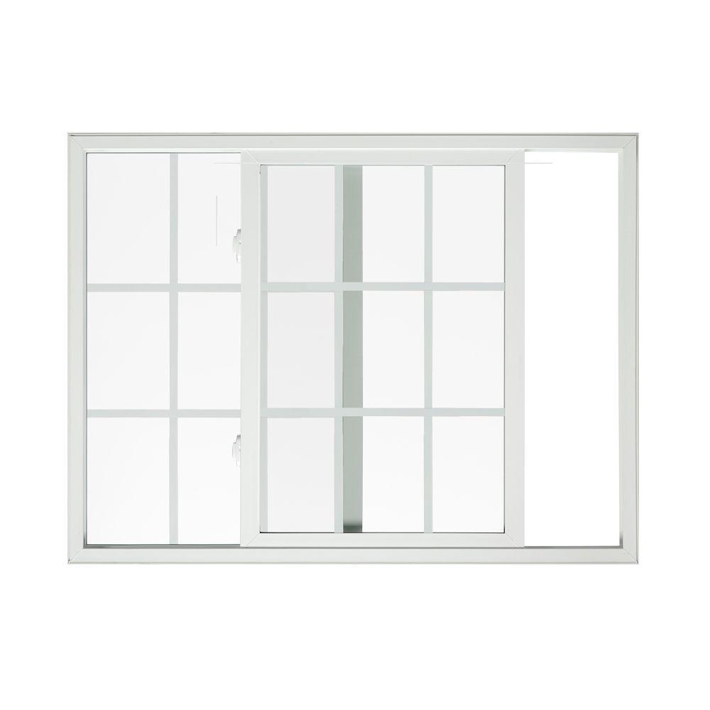 JELDWEN 71.5 in. x 35.5 in. V2500 Series White Vinyl LeftHanded