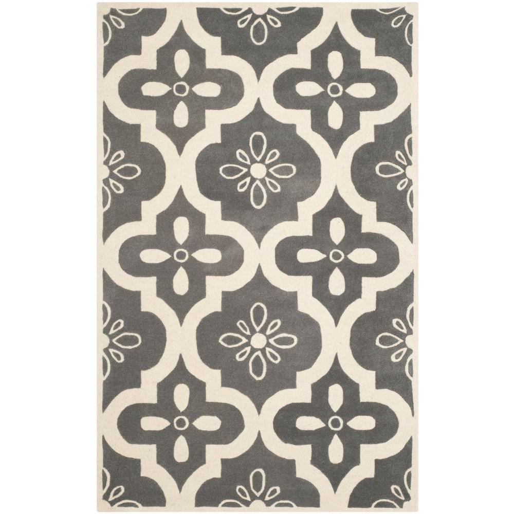 Safavieh Chatham Dark Grey/Ivory 8 ft. x 10 ft. Area RugCHT751D8