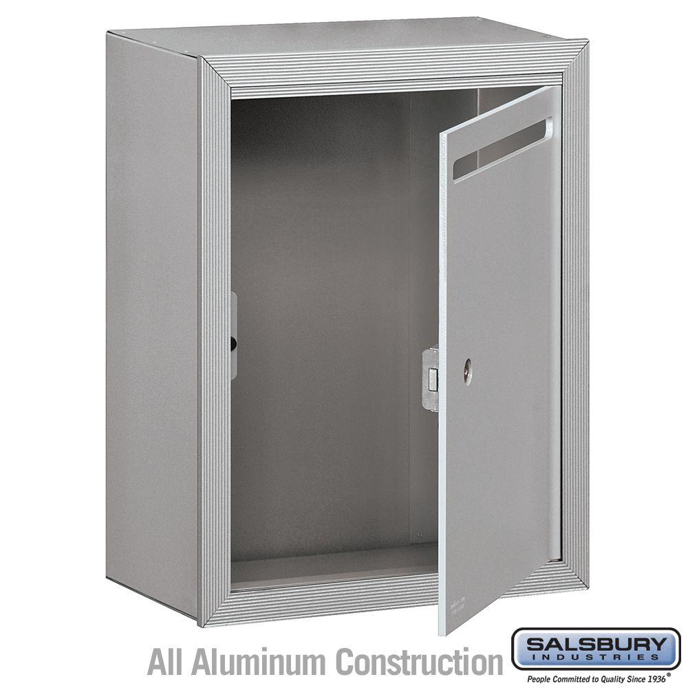 Salsbury Industries 2240AP Standard Surface Mounted Aluminum Letter Box with Commercial Lock