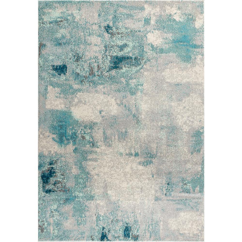 JONATHAN Y Contemporary Pop Modern Abstract Vintage Cream/Blue 3 ft. x 5 ft. Area Rug