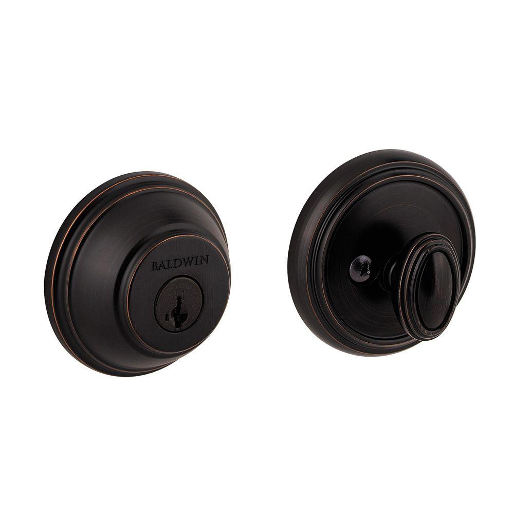 Baldwin Prestige Bronze Single Cylinder Round Deadbolt