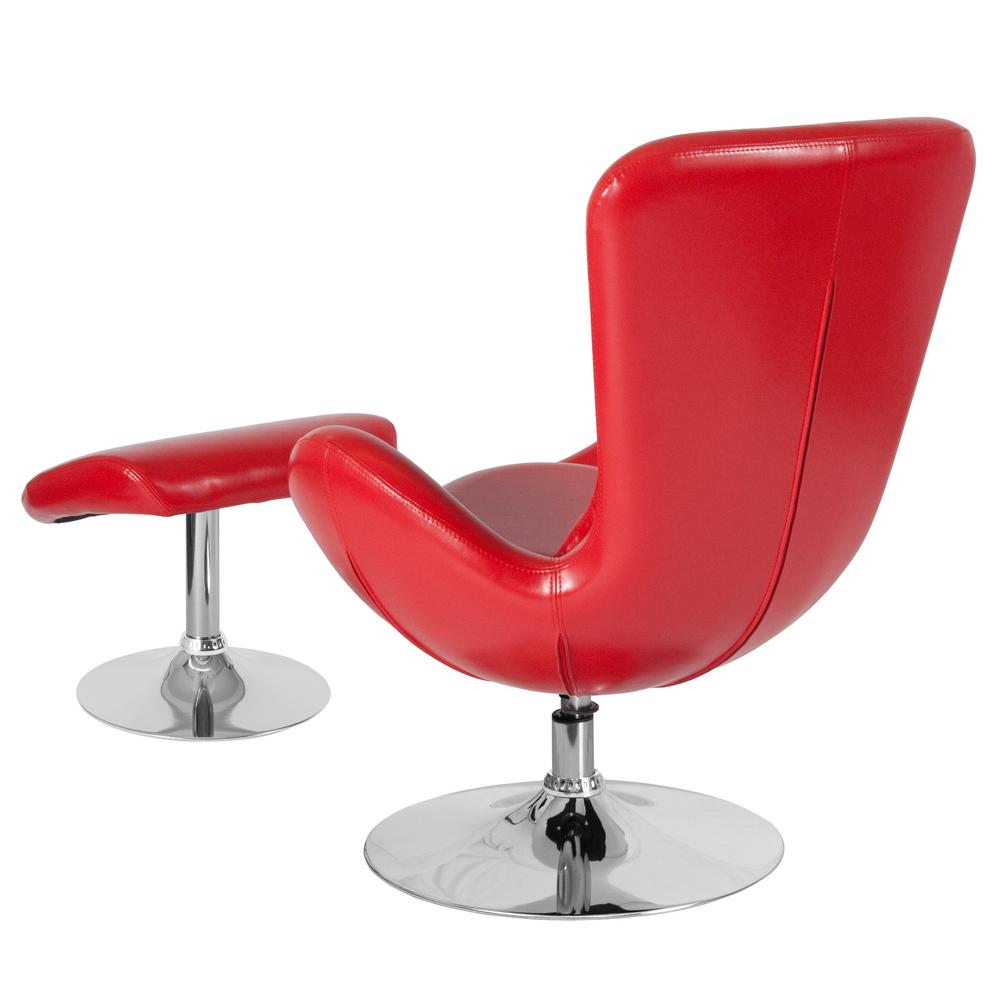 Red Leather Chair And Ottoman Set Red Leather Chair And Ottoman Set
