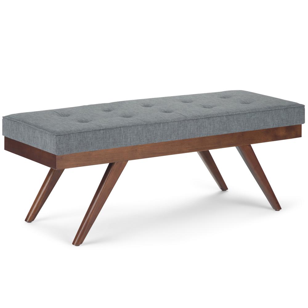 Simpli Home Pierce 48 In Mid Century Modern Ottoman Bench Mid Century Modern Ottoman Bench