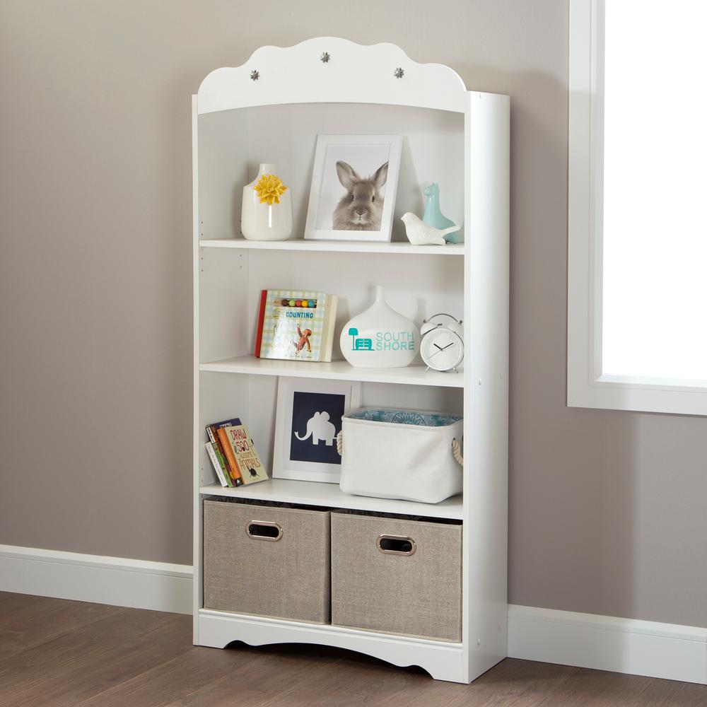 white bookcase for kids