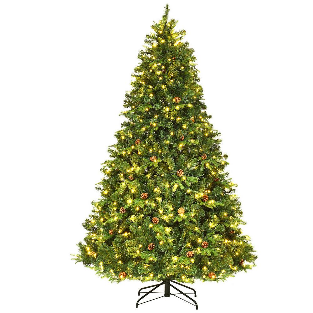 2 Ft Christmas Tree Noble Fir White Artificial Clear Lights Holiday Time Pre Lit